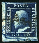 Sicily 1859 Issue selection incl. 50gr