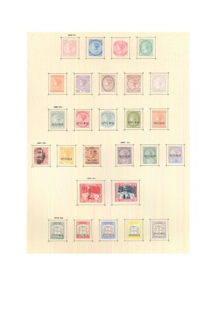 1860-1967 Old-time collection on ten large hand-drawn