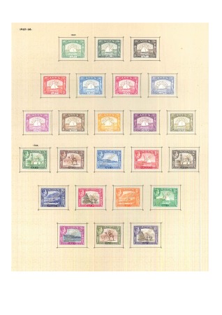 Stamp of Aden 1937-1955 Old-time collection on six large hand-drawn