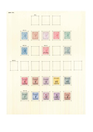 Stamp of British Honduras 1872-1966 Old-time collection on eight large hand-drawn