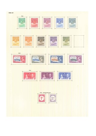 Stamp of Basutoland 1933-1965 Old-time collection on four large hand-drawn