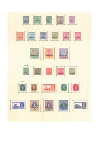 Stamp of Bahrain » British Period 1933-53 Old-time collection on four large hand-drawn