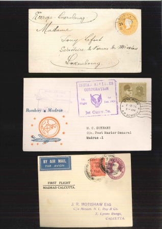 Stamp of India » Collections, Lots etc. 1880-1954ca. Cover album with 90 covers including good section of 1st flights