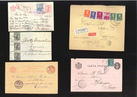 Stamp of Romania » Collections, Lots etc. 1883-1948 Group of 55 covers/stationery/postcards all