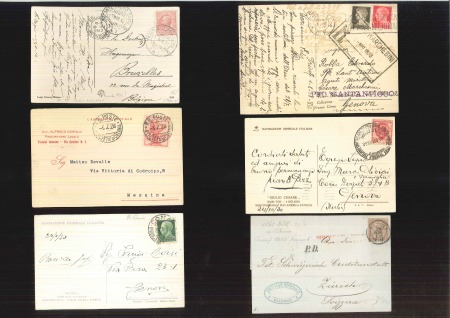 1860-1940s, Collection of ca.175 Italian MARITIME mail covers and cards