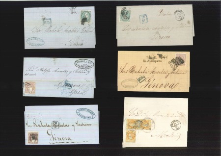 1861-1958, Group of 41 Spanish covers incl. nine pre-1900