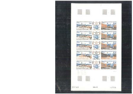 Stamp of Colonies françaises » TAAF 1969-1976, essai de couleurs en feuille entière non