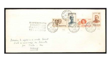 Stamp of Colonies françaises » TAAF 1949,  lettre de expédition antartique française