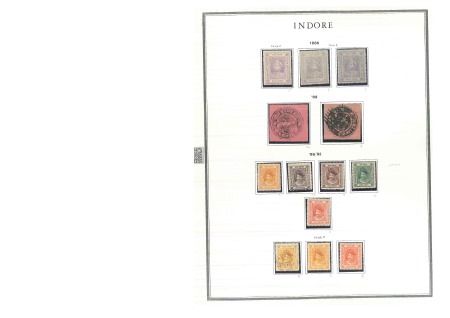 Stamp of Indian States » Indore 1886-1947  Indian Feudatory States: Indore - specialised