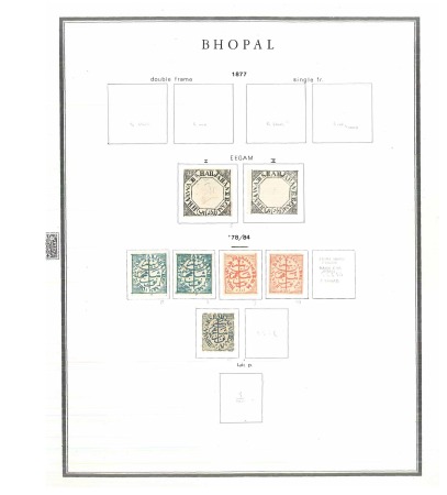 Stamp of Indian States » Bhopal 1878-1949 Specialised collection on album pages