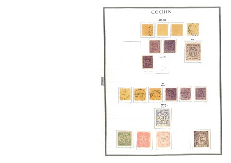 Stamp of Indian States » Cochin 1892-1949 Specialised collection housed on well-filled album pages