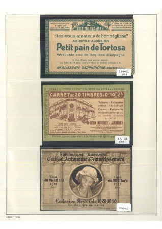 Stamp of France » Carnets 1923-30, Collection de 20 carnets diff. avec 