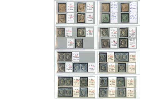 Stamp of France » Collections 1849-1885, Stock de classiques bien identifiés et