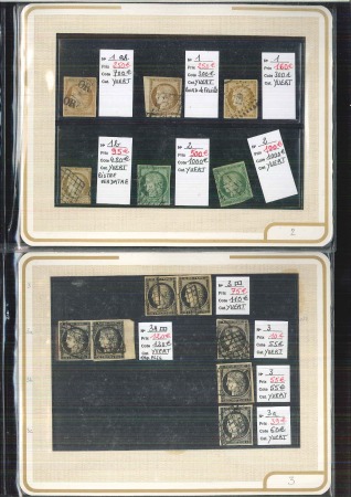 1849-1936, Sélection de pièces choisies en 3 classeurs,