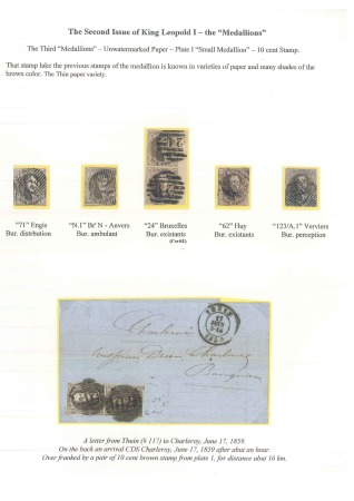 Stamp of Large Lots and Collections 1850-1865, Incroyable sélection de Médaillons