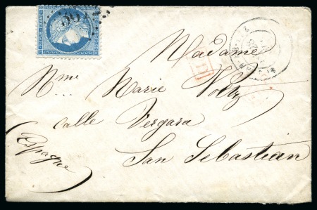 Stamp of France Rarissime tarif FRONTALIER POUR L'ESPAGNE avec Yv.