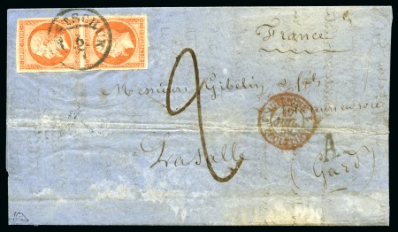 Stamp of Bulgaria Unique Usage of Austrian Levant Rutschuk Cancellation on French Stamps