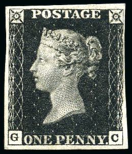 Stamp of Great Britain » 1840 1d Black and 1d Red plates 1a to 11 1840 1d Black pl.6 GC with close to very good margins, unused