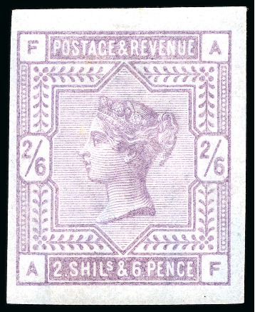 1883-84 2s6d Lilac pl.1 imperf. IMPRIMATUR, mint og