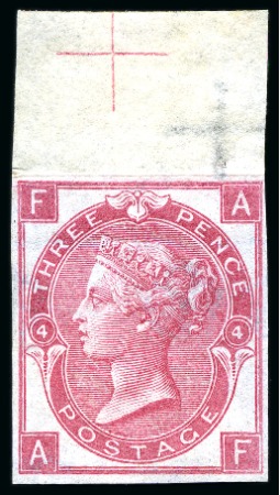 1865-67 Wmk Emblems 3d rose pl.4 imperforate imprimatur
