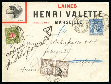 Stamp of France 1898 Envelope avec Type Sage de 15c pour Burgdorf en