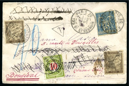 Stamp of France 1878-94 Quatre envelopes avec Type Sage de 15c pour
