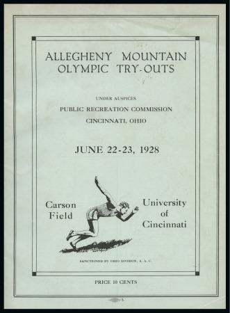Stamp of Olympics » 1925-1928 Intervening Championships 1928 USA Allegheny Mountain Olympic Try-Outs programme