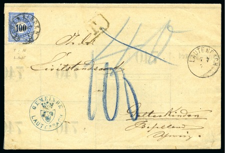 Stamp of Switzerland / Schweiz » Nachportomarken (Auslandsbriefe) DEUTSCHLAND 1879: Unfrankiertes Kuvert (2. Gewichtsstufe)