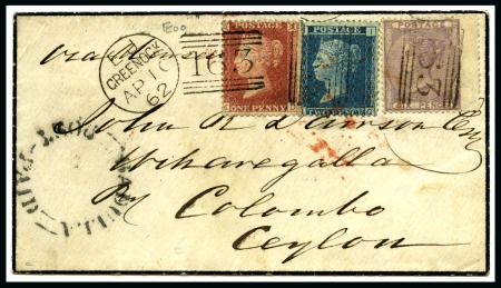 1862 (Apr 10) Mourning envelope to CEYLON