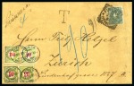 1893 Insufficiently franked envelope to Zurich/Switzerland