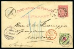 Stamp of South Africa » Transvaal 1893-1900, Two items two Switzerland with Swiss postage