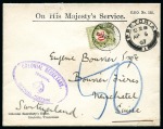 Stamp of South Africa » Transvaal 1907 OHMS envelope from Pretoria to Neuchatel/Switzerland,