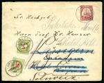 Stamp of Germany » German Colonies » New Guinea 1907 Cover to Bavaria franked by 1901 10pf red tied