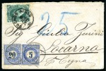 Stamp of Argentina » General issues 1879 Insufficiently franked cover bearing 1878 16c green tied by BUENOS AIRES cds, underpaid by 4 centavos for the sea rate