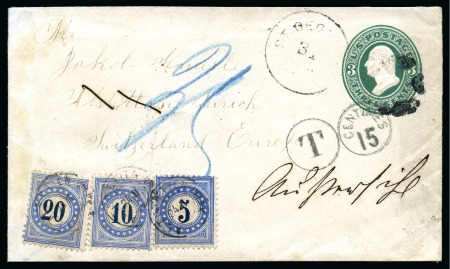 Stamp of United States 1879 3c Green postal stationery envelope from St.George