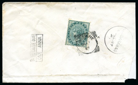 BUSHIRE: Two envelopes with QV 1/2a green tied by Bushire squared circles