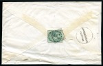 Stamp of Persia » Indian Postal Agencies in Persia BUSHIRE: Two envelopes with QV 1/2a green tied by Bushire squared circles