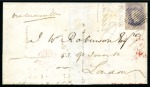 1859 (Jan 15) Wrapper from Colombo to England with 1857-59 1s slate-violet