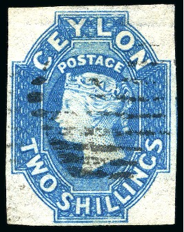 1857-59 2s Dull Blue used with good margins