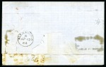 1864 (12.4) Folded cover to London, franked GB 1862-64 6d lilac tied by "BO1" of Cairo