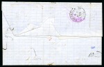 1872 (29.4) Folded cover to Marseille, franked Empire Lauré 80c tied black GC5119