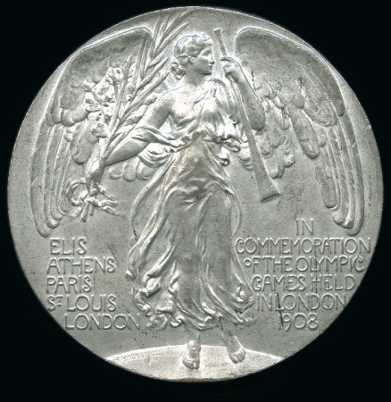 Stamp of Olympics » 1908 London 1908 London commemoration medal, 51mm, pewter