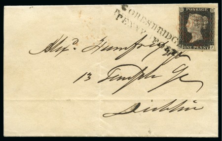 Stamp of Great Britain » 1840 1d Black and 1d Red plates 1a to 11 1840 (Aug 1) Lettersheet sent within Ireland from Goresbridge (Kilkenny) to Dublin with 1840 1d grey-black pl.2 HJ