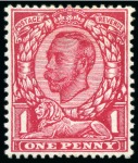 1912 1d Colour trial in magenta-rose, die 2 perf.14.8x14, mint hr