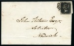 1841 (Mar 27) Wrapper from Cambridge to Norwich with 1840 1d Black pl.10 NC