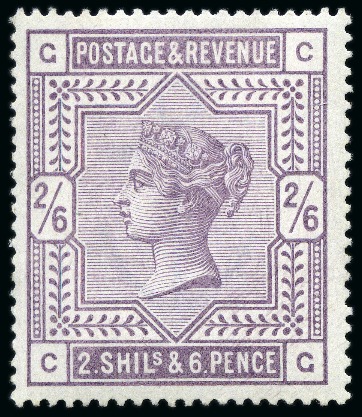 Stamp of Great Britain » 1855-1900 Surface Printed » 1883-84 & 1888 High Values 1883-84 2s6d Lilac CG mint lh, very fine
