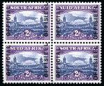 OFFICIALS: 1944-50 2d blue and violet with ovpt type O6 mint nh block of 4