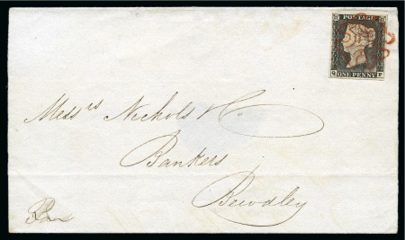 1840 (May 22) Wrapper from Stoubridge (Worcestershire) to Bewdley 1840 1d Grey black pl.1a QF