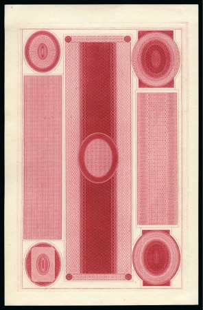 Stamp of Great Britain » Line Engraved Essays, Plate Proofs, Colour Trials and Reprints 1935 E. D. Bacon reprint of the 1840 background trial essay printed in rose carmine on white wove paper from the original plate