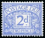 1914 2d Postage due set of 19 colour trials